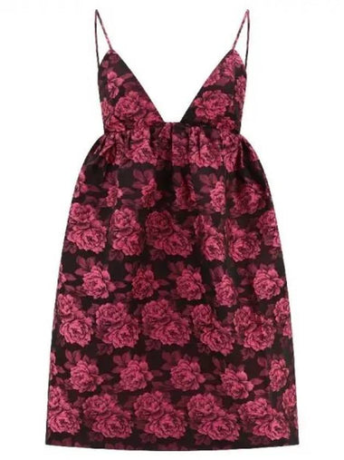 Rose printed bustier dress 270389 - GANNI - BALAAN 1