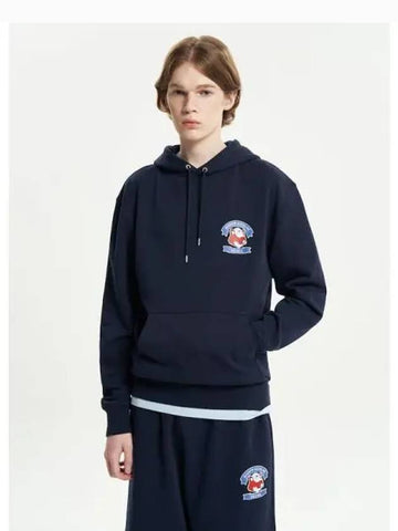 Unisex fox print regular hooded sweatshirt hoodie navy domestic product GM0023071060613 - MAISON KITSUNE - BALAAN 1