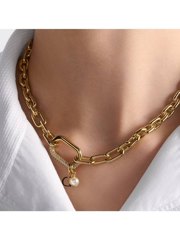 D-Fusion Large Link Chain Necklace Gold - DIOR - BALAAN 3