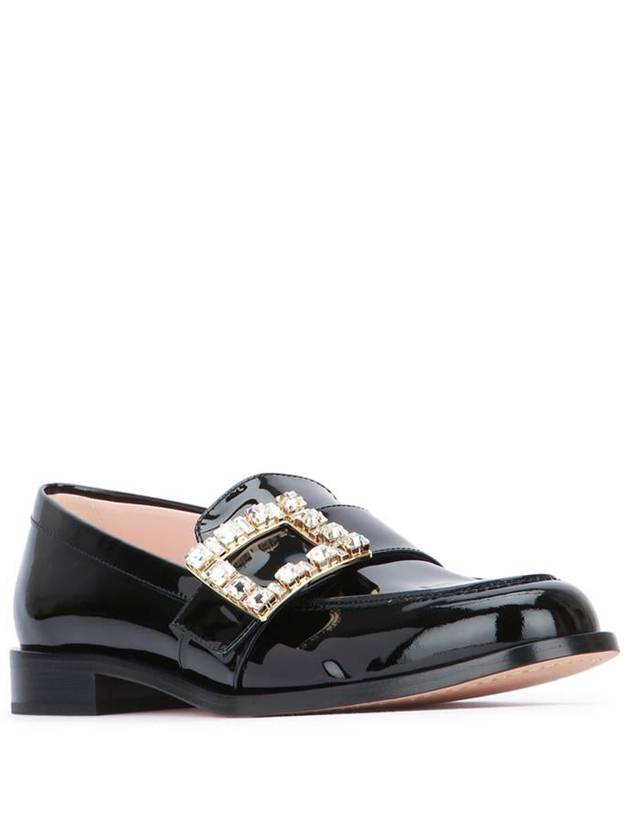 Très Vivier Crystal Buckle Loafers Black - ROGER VIVIER - BALAAN 3