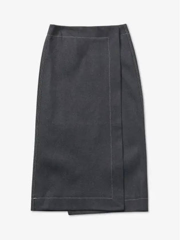 OverRab Wrap Skirt Dark Denim CRTWWSKR012DEN005DKD - SUNNEI - BALAAN 1