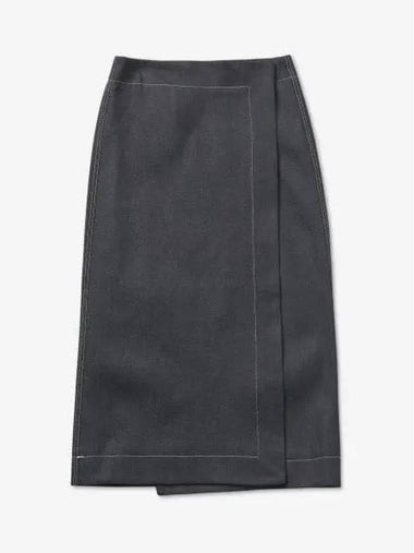 OverRab Wrap Skirt Dark Denim CRTWWSKR012DEN005DKD - SUNNEI - BALAAN 1