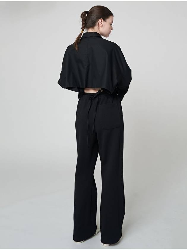 Pocket Crop Long Sleeve Shirt Black - ATHPLATFORM - BALAAN 6