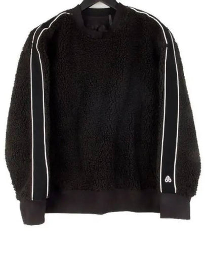 Women's Everly Pullover Crew Neck Sweatshirt Black - MOOSE KNUCKLES - BALAAN 2