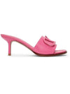 V Logo Sandal Heels Pink - VALENTINO - BALAAN 3