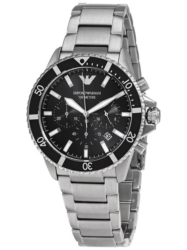 Diver Quartz Metal Watch Black - EMPORIO ARMANI - BALAAN 2