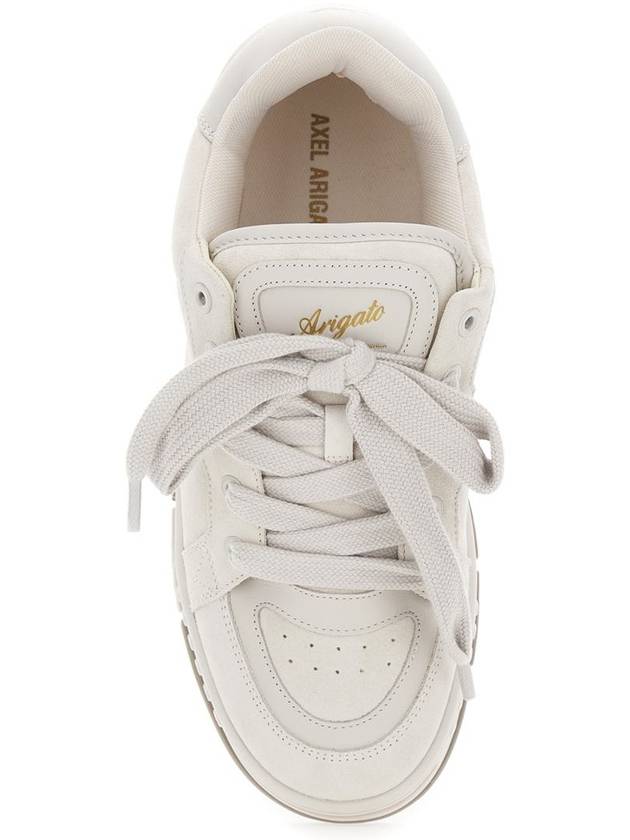 'Area Haze' Beige Low Top Sneakers With Laminated Leather In Suede Blend Man - AXEL ARIGATO - BALAAN 4