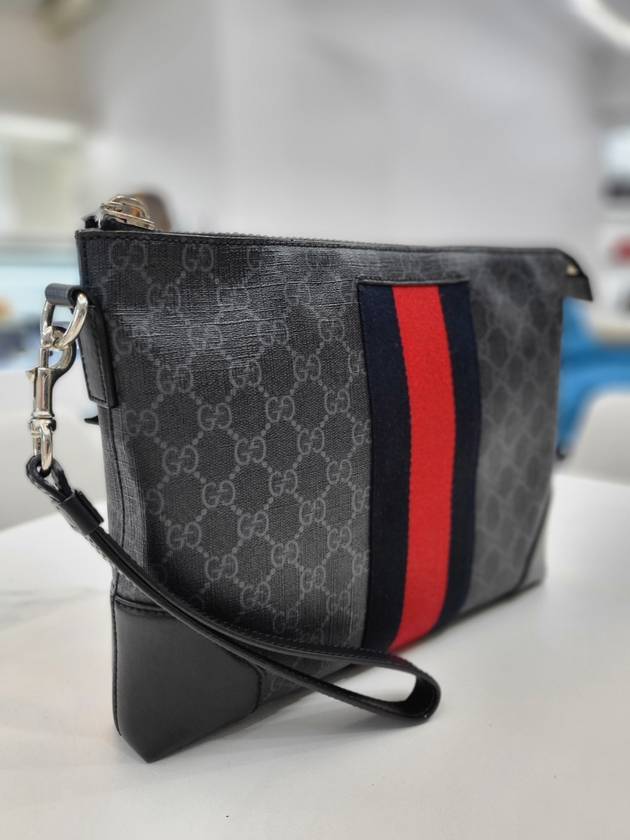 GG Supreme Web Strap Clutch 523603 - GUCCI - BALAAN 3