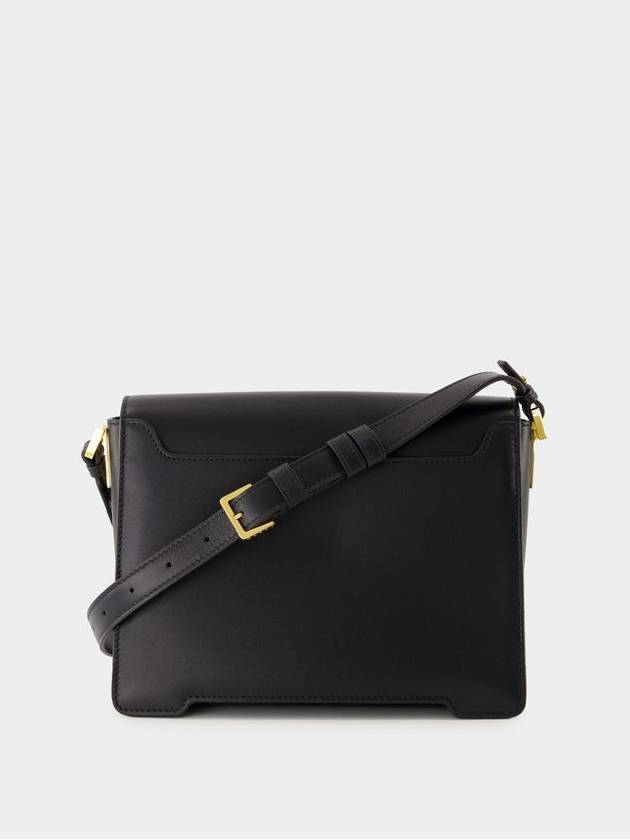 Trunkaroo Medium Leather Shoulder Bag Black - MARNI - BALAAN 4