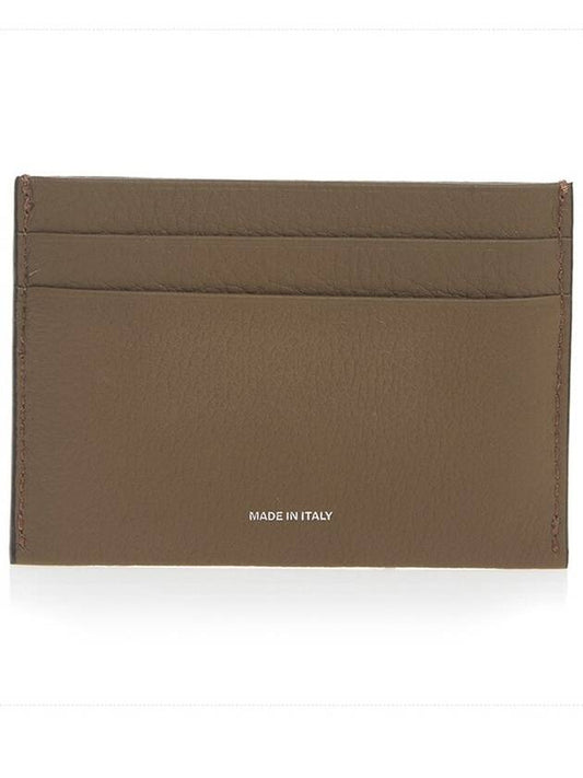 Grainy Leather Card Wallet Brown - BURBERRY - BALAAN.