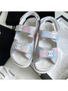 CC Logo Fabric Velcro Sandals - CHANEL - BALAAN 4