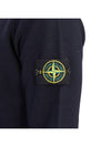 Men's Wappen Patch Crew Neck Wool Knit Top Navy - STONE ISLAND - BALAAN 9