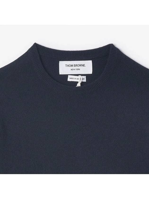 Women's 4 Bar Classic Cashmere Pullover Knit Top Navy - THOM BROWNE - BALAAN 5