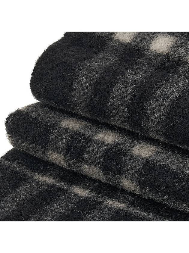 Check Reversible Cashmere Scarf Black - BURBERRY - BALAAN 5