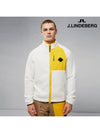 Men's Zeke Pile Mid Layer Zip-up Jacket Cloud White - J.LINDEBERG - BALAAN 2