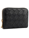 Zipper Intrecciato Card Wallet Black - BOTTEGA VENETA - BALAAN 2