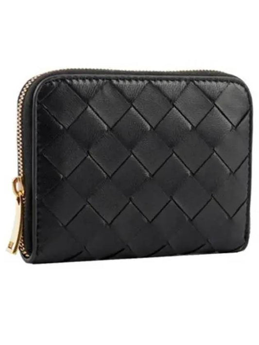 Zipper Intrecciato Card Wallet Black - BOTTEGA VENETA - BALAAN 2