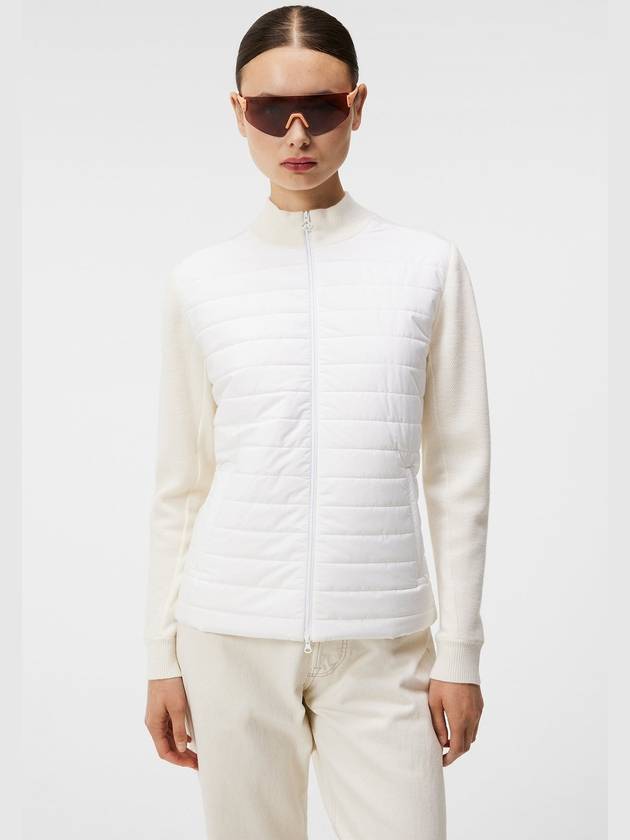 Wren Knit Hybrid Zip-Up Jacket White - J.LINDEBERG - BALAAN 3