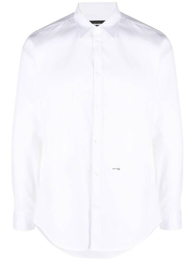 mini logo long sleeve shirt white - DSQUARED2 - BALAAN 2