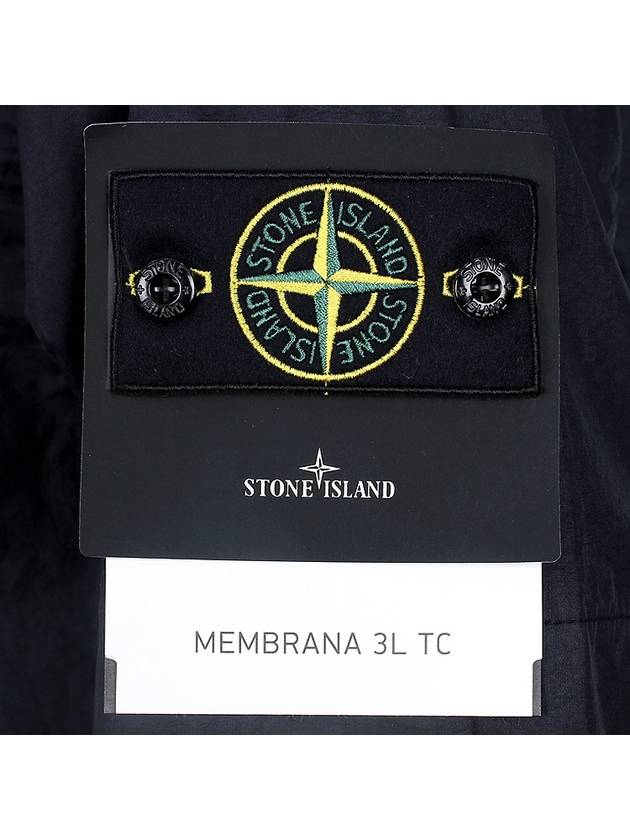 Membrana 3L TC Hooded Jacket Blue - STONE ISLAND - BALAAN 7