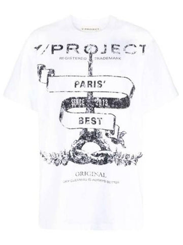 Evergreen Paris Best Printed Short Sleeve T-Shirt White - Y/PROJECT - BALAAN 1