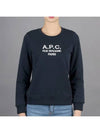 Women's Tina Logo Sweat Sweatshirt Navy - A.P.C. - BALAAN 2