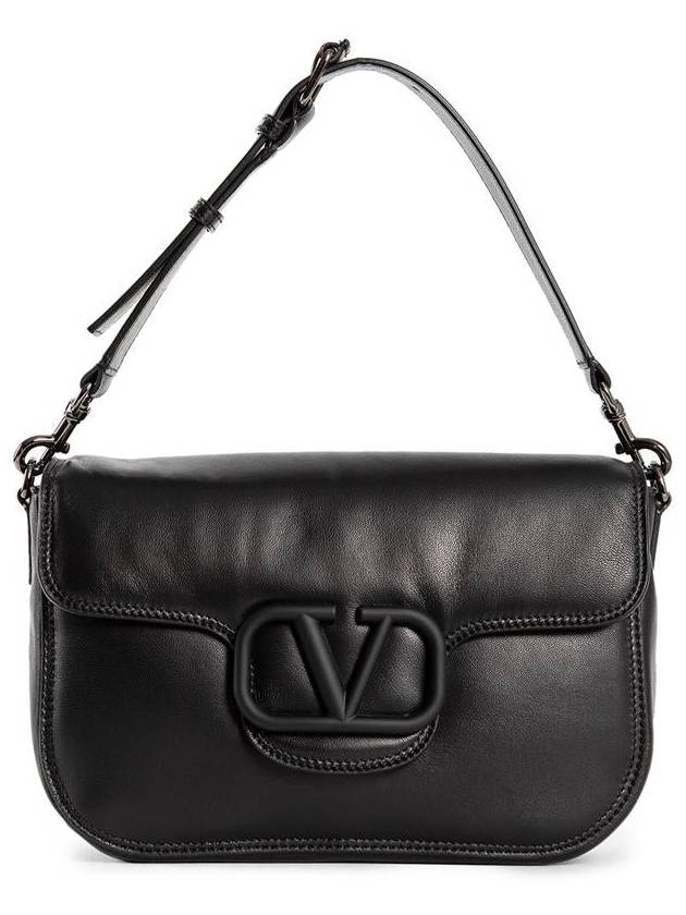 V Logo Signature Foldover Shoulder Bag Black - VALENTINO - BALAAN 2