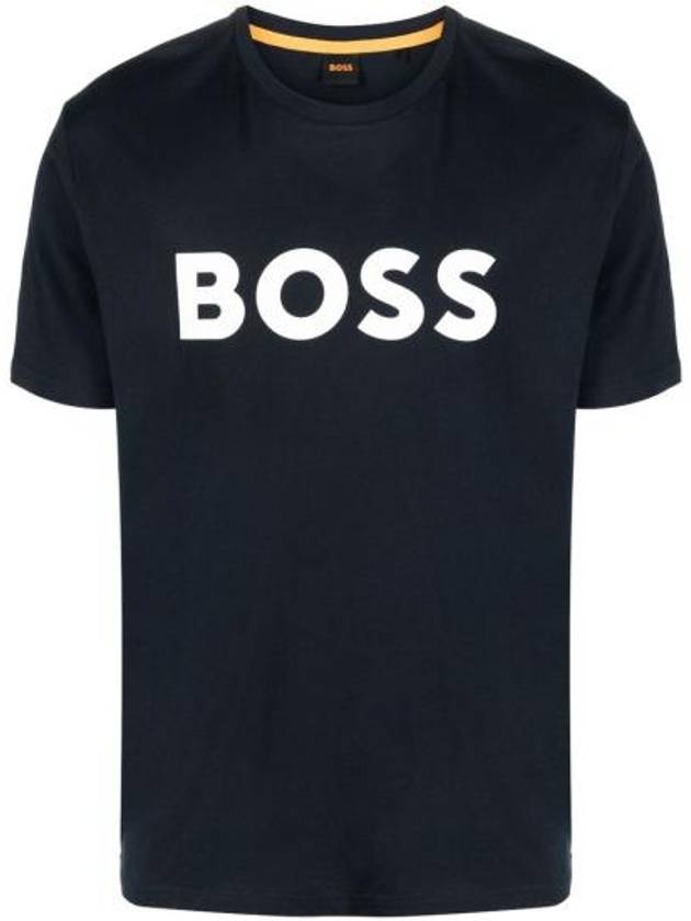 Logo Short Sleeve T-Shirt Navy - HUGO BOSS - BALAAN 1