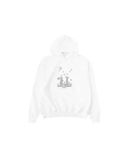 Men's Number Logo Cotton Hoodie White - MAISON MARGIELA - BALAAN 2