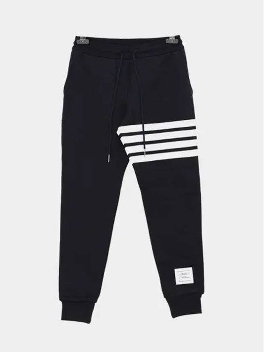 Women's Engineer 4 Bar Cotton Loopback Knit Track Pants Navy - THOM BROWNE - BALAAN 2