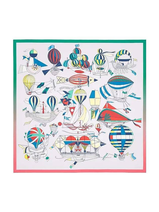 Les Folies du Ciel Double Face 90 Scarf Rose - HERMES - BALAAN.