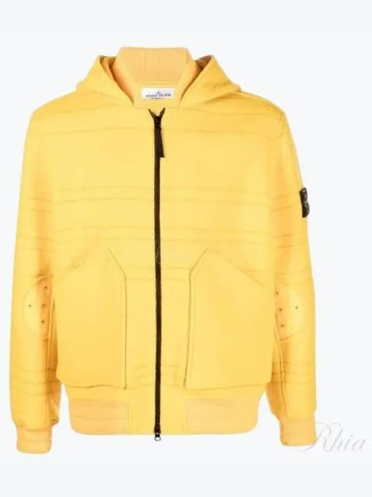 Men's Wappen Patch Zip-up Jacket Yellow - STONE ISLAND - BALAAN 2