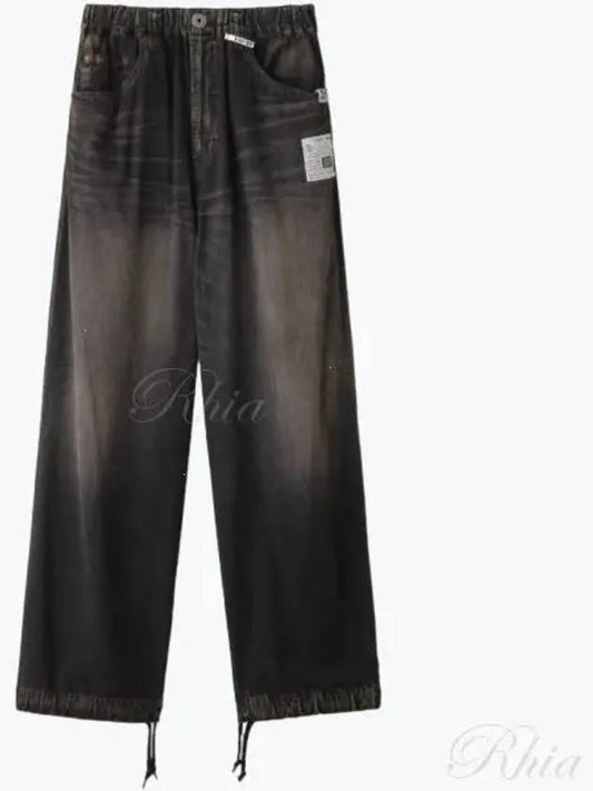 J13PT123 Black Light Denim Wide Pants - MIHARA YASUHIRO - BALAAN 1