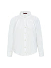 Cotton Ruffle Shirt White C3WBL73 - CALLAITE - BALAAN 1