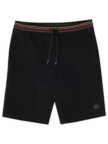 Men's Artist Stripe Lounge Shorts Black - PAUL SMITH - BALAAN 1