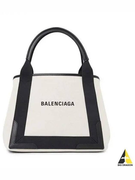 23FW Women's Cabas Tote Bag Natural Black Small 339933 2HH3N - BALENCIAGA - BALAAN 1