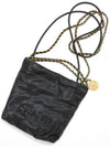 22 Mini Chain Bag Shiny Calfskin All Black AS3980 - CHANEL - BALAAN 6