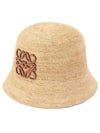 Raffia Calfskin Bucket Hat Natural - LOEWE - BALAAN 4