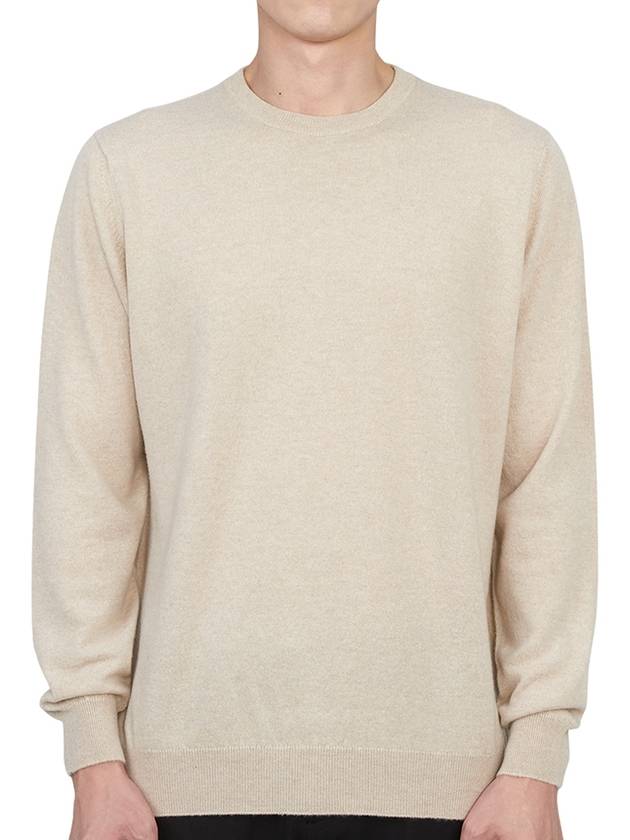 Men's Knit Top Beige - JOHNSTONS OF ELGIN - BALAAN 1