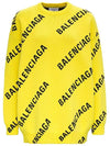 All Over Logo Knit Top Yellow - BALENCIAGA - BALAAN 1