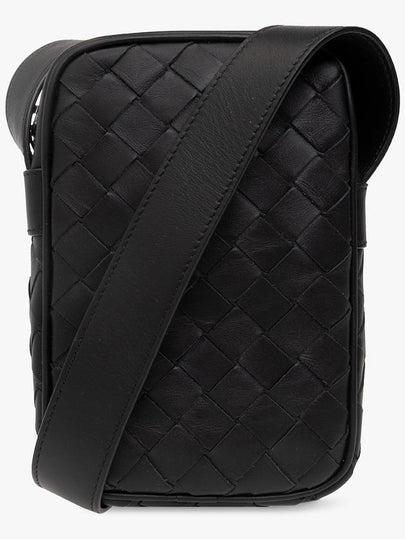 Intrecciato Zipper Leather Mini Cross Bag Black - BOTTEGA VENETA - BALAAN 2