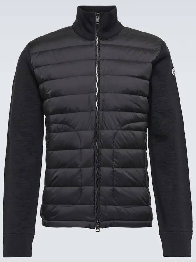 Padded Wool Zip-up Jacket Navy Blue - MONCLER - BALAAN 4