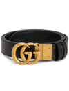 Double G Buckle Reversible Belt Black - GUCCI - BALAAN 3