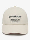 Horseferry Motif Cotton Canvas Ball Cap Ivory - BURBERRY - BALAAN 2