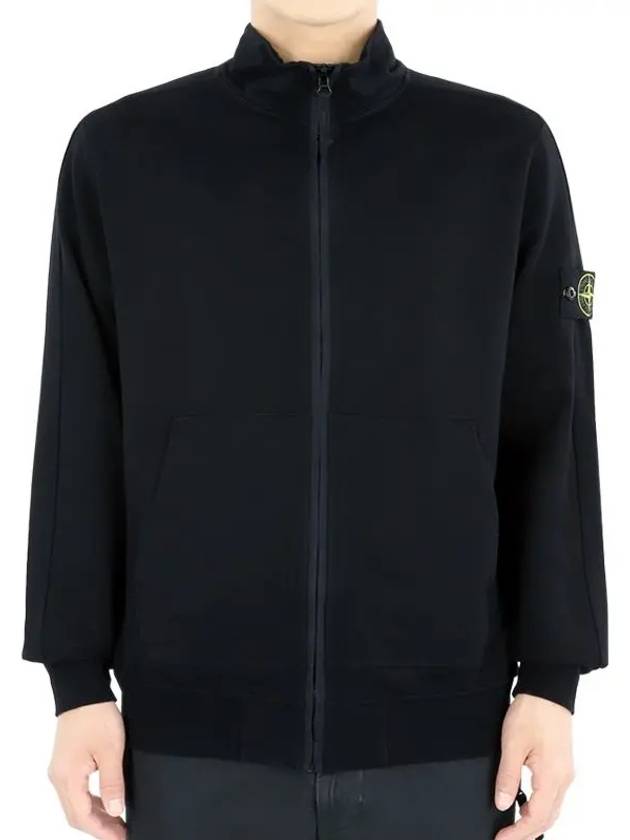 Compass Badge Regular Fit Cotton Track Jacket Navy - STONE ISLAND - BALAAN 3