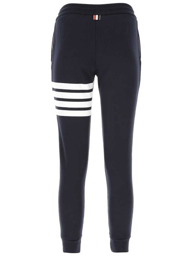 Women's Engineer 4 Bar Cotton Loopback Knit Track Pants Navy - THOM BROWNE - BALAAN 3