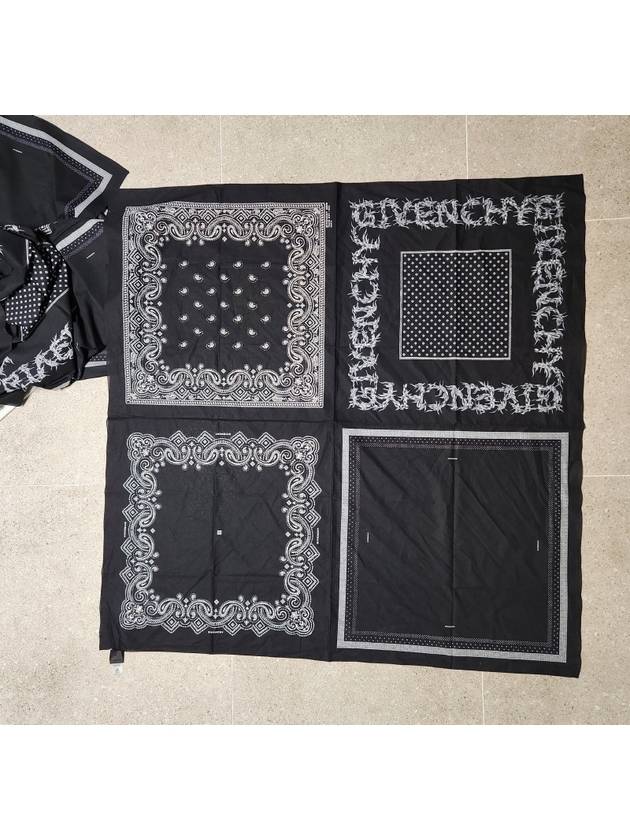 Paisley Black Print Scarf - GIVENCHY - BALAAN 7