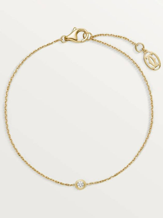 Women's Bracelet Damour Bracelet SMALL Model Yellow Gold Diamond - CARTIER - BALAAN 1