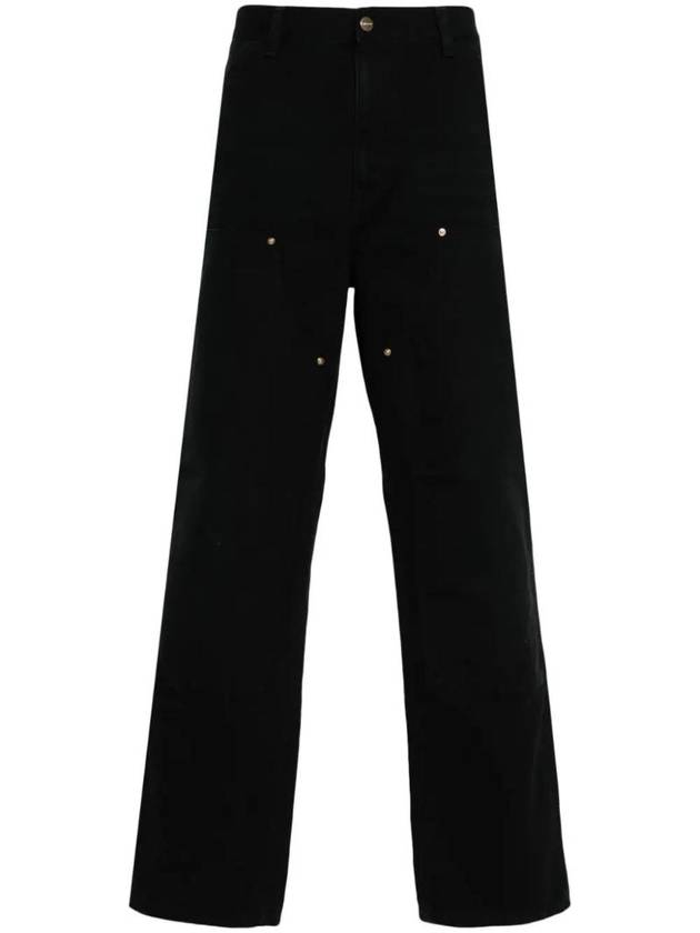 Dearborn Canvas Double Knee Straight Pants Black Aged Canvas - CARHARTT WIP - BALAAN 1