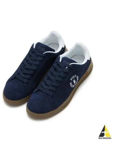 Heritage Court II Sneakers Suede Navy - POLO RALPH LAUREN - BALAAN 1